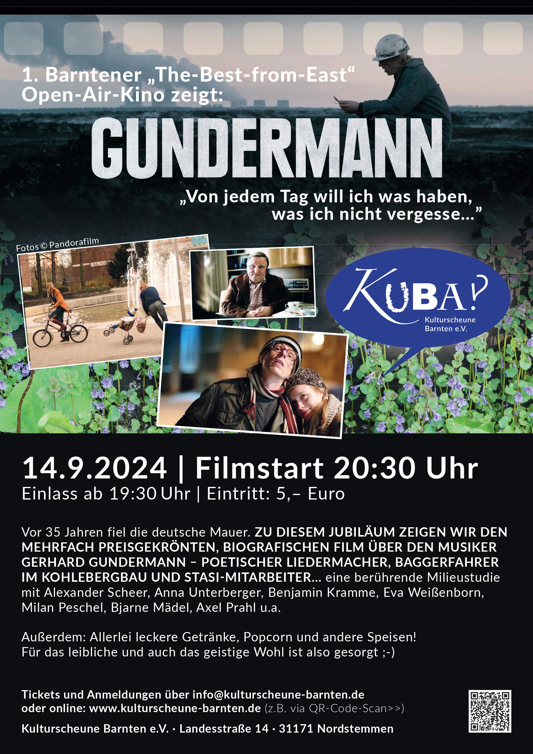 Open Air Kino - 35 Jahre Mauerfall - Gundermann